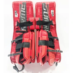 Bauer Supreme Ultrasonic- Used AHL Pro Stock Goalie Pads (Red/Yellow Flames) -Hockey Specialty Shop Flames4