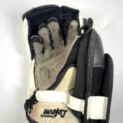 Bauer CCM Premier Pro - Used Pro Stock Goalie Blocker (White/Yellow/Black) -Hockey Specialty Shop Photo2023 04 27 34901PM scaled