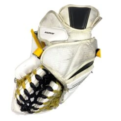 Bauer Vapor HyperLite - Used Pro Stock Goalie Glove (White/Yellow/Black) -Hockey Specialty Shop Photo2023 05 03 31909PM scaled