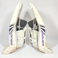 Bauer Supreme 2S Pro - Used Pro Stock Goalie Pads - Full Set (White/Purple/Black) 14 Bauer Supreme 2S Pro - Used Pro Stock Goalie Pads - Full Set (White/Purple/Black) -Hockey Specialty Shop Photo2023 05 04 125350PM scaled
