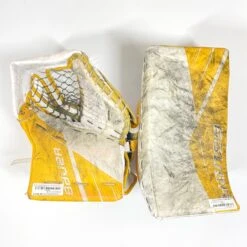 Bauer Supreme UltraSonic - Used Pro Stock Goalie Full Set (White/Yellow) -Hockey Specialty Shop Photo2023 05 04 20715PM scaled