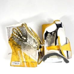 Bauer Supreme UltraSonic - Used Pro Stock Goalie Full Set (White/Yellow) -Hockey Specialty Shop Photo2023 05 04 21009PM scaled