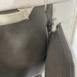 Bauer Supreme Ultrasonic - Used Pro Stock Goalie Pad Set (White/Red/Yellow) 9 Bauer Supreme Ultrasonic - Used Pro Stock Goalie Pad Set (White/Red/Yellow) -Hockey Specialty Shop Photo2023 05 04 41018PM scaled