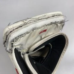 CCM Extreme Flex IV - Used Pro Stock Goalie Pads - Full Set (White/Blue/Red) -Hockey Specialty Shop Photo2023 05 04 43819PM scaled