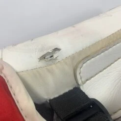 CCM Extreme Flex 6 - Used NHL Pro Stock Goalie Blocker (Red/Yellow) -Hockey Specialty Shop Photo2023 06 06 70352PM scaled