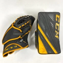 CCM Extreme Flex IV - Used Pro Stock Goalie Full Set (Black/Yellow) -Hockey Specialty Shop Photo2023 06 13 13644PM scaled