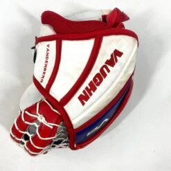 Vaughn Velocity V9 - Used Pro Stock Goalie Glove - (Red/Blue/White) 6 Vaughn Velocity V9 - Used Pro Stock Goalie Glove - (Red/Blue/White) -Hockey Specialty Shop Photo2023 06 14 24236PM scaled