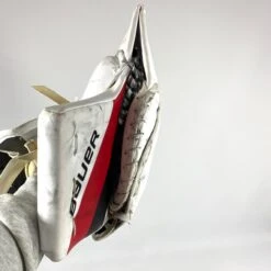 Bauer Supreme Mach - Used Pro Stock Goalie Glove (White/Red/Black) -Hockey Specialty Shop Photo2023 06 15 35347PM scaled
