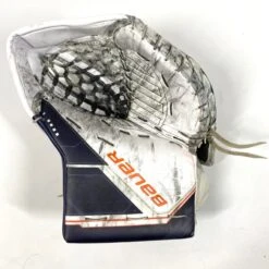 Bauer Supreme Mach - Used Pro Stock Goalie Glove (White/Orange/Navy)
