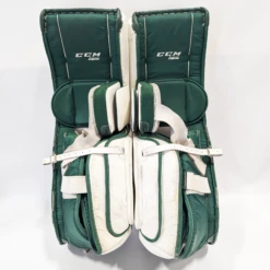 CCM Premier - Used Pro Stock Goalie Pads (Green/White) -Hockey Specialty Shop PremG2