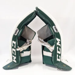 CCM Premier - Used Pro Stock Goalie Pads (Green/White) -Hockey Specialty Shop PremG4