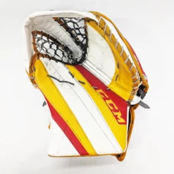 CCM Extreme Flex 5 - Used AHL Pro Stock Goalie Pads (White/Red/Yellow) 14 CCM Extreme Flex 5 - Used AHL Pro Stock Goalie Pads (White/Red/Yellow) -Hockey Specialty Shop Wolf3