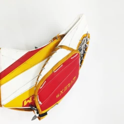CCM Extreme Flex 5 - Used AHL Pro Stock Goalie Pads (White/Red/Yellow) 16 CCM Extreme Flex 5 - Used AHL Pro Stock Goalie Pads (White/Red/Yellow) -Hockey Specialty Shop Wolf4