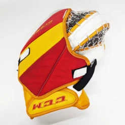 CCM Extreme Flex 5 - Used AHL Pro Stock Goalie Pads (White/Red/Yellow) 15 CCM Extreme Flex 5 - Used AHL Pro Stock Goalie Pads (White/Red/Yellow) -Hockey Specialty Shop Wolf7